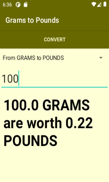 Grams to Pounds converter - Preview 4