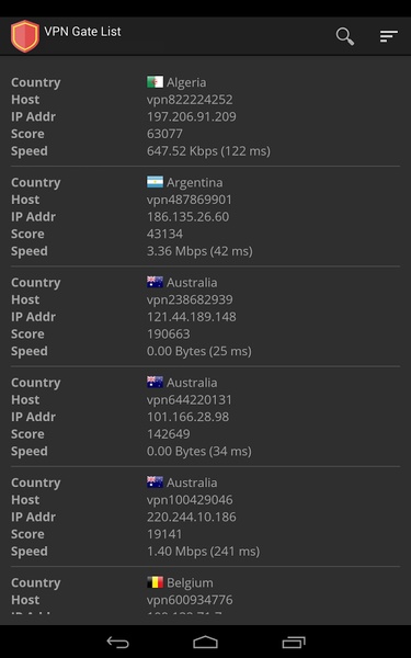 VPN Gate List - Preview 6