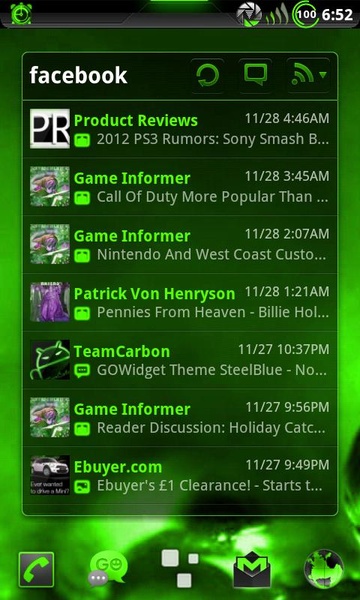 GOWidget PoisonGreen Theme by TeamCarbon - Preview 6