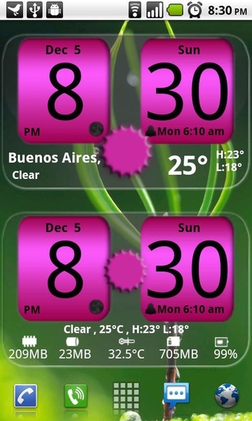 FlipClock NiceAll Pink Widget - Preview 4