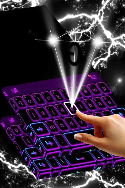 Color Keyboard Neon Purple - Preview 4