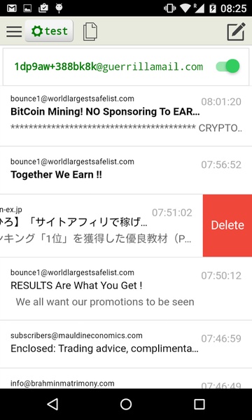 Guerrilla Mail - Preview 1