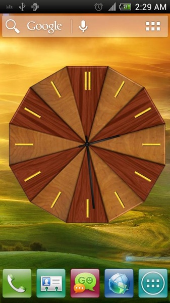 Analog Clock - Wood Theme 2 - Preview 3