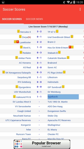 Soccer Scores - Preview 4