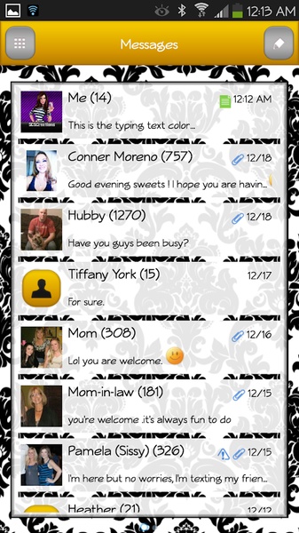 GOSMS Damask6SMS Theme - Preview 2
