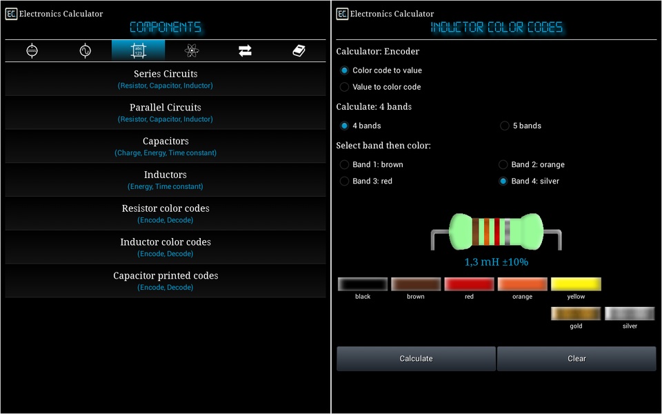 Electronics Calculator - Preview 4