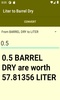 Liter to Barrel Dry converter screenshot 2