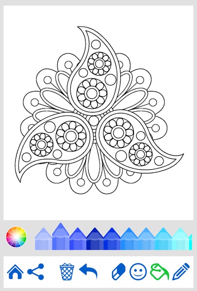 Mandala Flowers coloring book - Preview 4