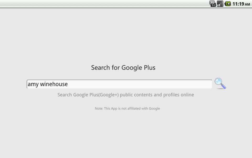 Search for Google Plus - Preview 2
