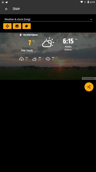Simple weather & clock widget - Preview 2