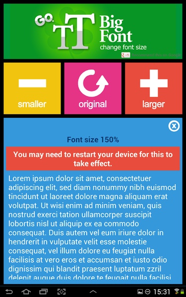 Big Font(change font size) - Preview 4