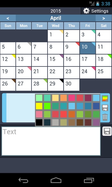 Calendar with colors - Preview 7