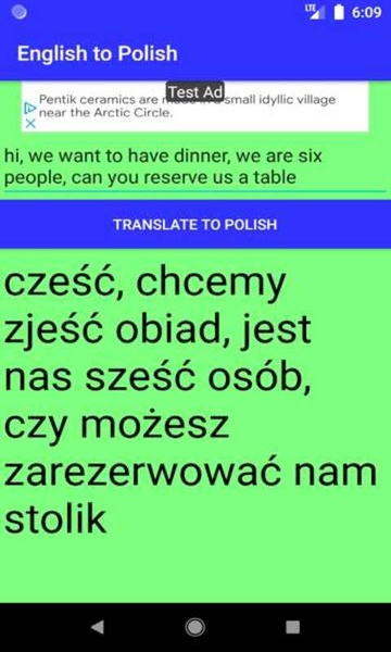 English to Polish Translator - Preview 1
