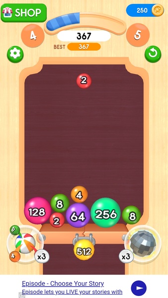 2048 BALLS 3D jogo online gratuito em