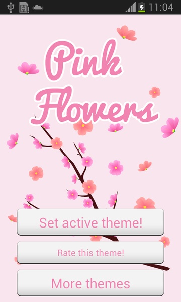 Pink Flowers GO Keyboard - Preview 6