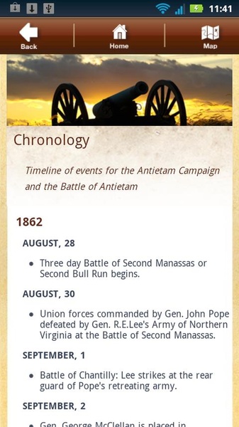 Antietam Battle App - Preview 1