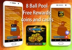 8 Ball Pool Free Rewards cashs and coins screenshot 1