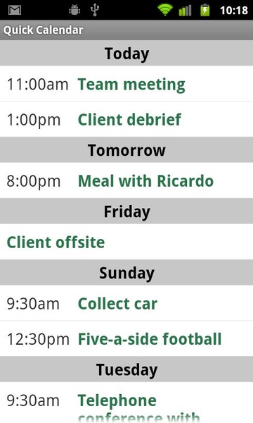 Quick Calendar - Preview 2