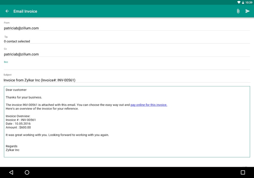 Zoho Invoice - Preview 17