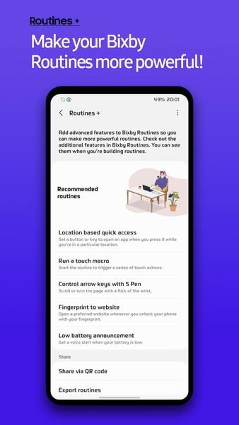 Samsung Routines + - Preview 1