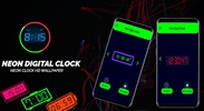 Digital Clock Neon Wallpapers screenshot 2