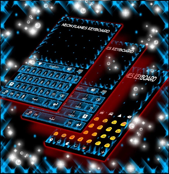 Neon Flames Keyboard - Preview 3