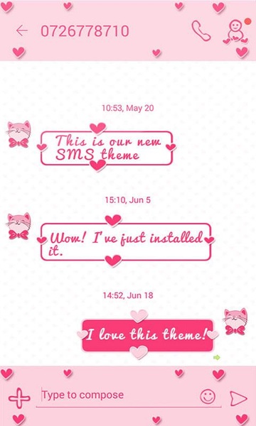 Pink Love SMS - Preview 1