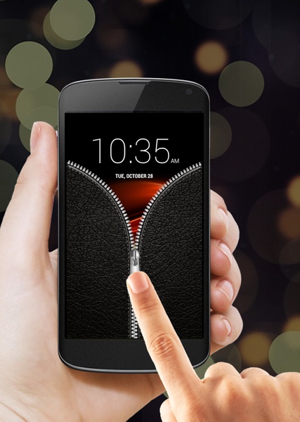 Leather Zipper Screen Lock - Preview 3
