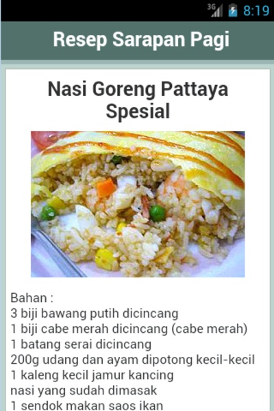 Resep Sarapan Pagi - Preview 1