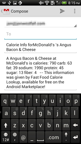 Fast Food Calorie Lookup - Preview 1