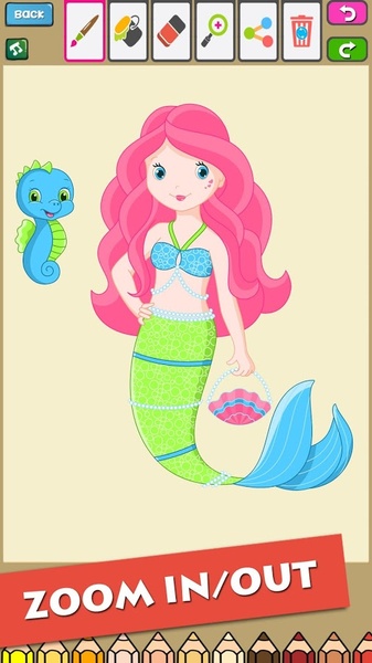Mermaid Coloring - Preview 2