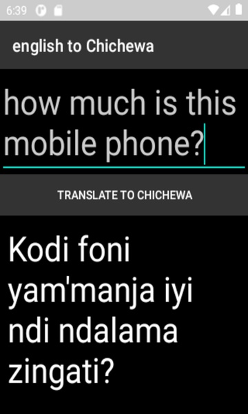 English to deals chichewa translation free