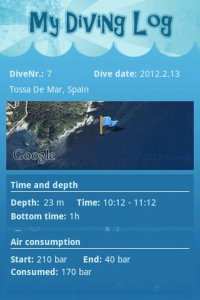 My Diving log - Preview 5