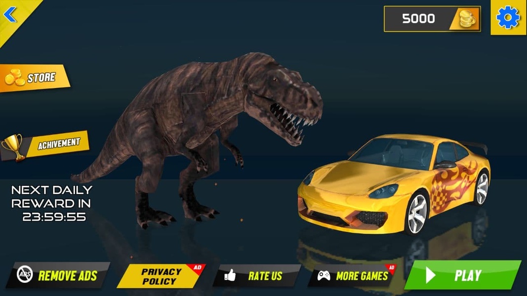 Dinosaur Car Chase Ramp Stunts - Preview 1