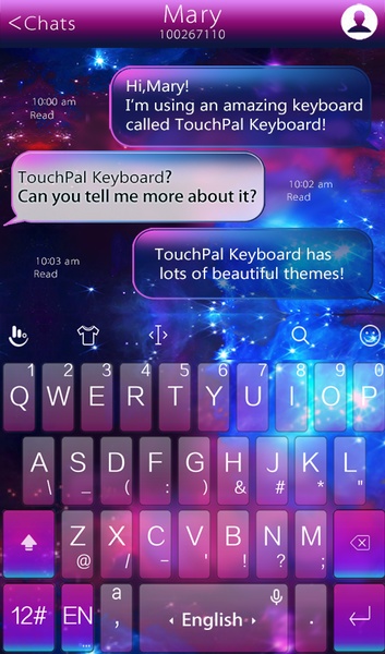 TouchPal SkinPack Galaxy - Preview 2
