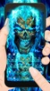 Blue Flame Skull Keyboard Them screenshot 4