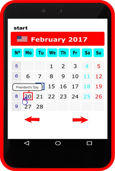 US Calendar 2017 - Preview 2