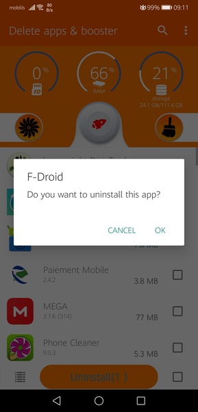 Delete apps & booster - Preview 1