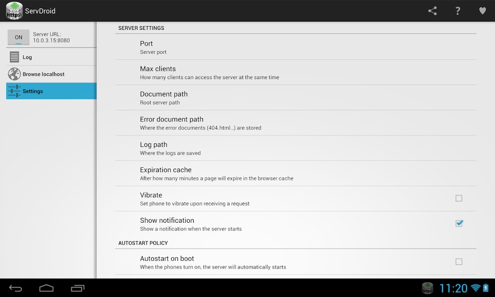 ServDroid - Preview 4