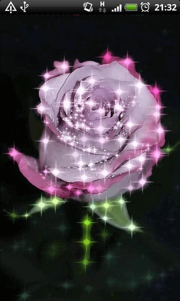 Purple Rose Sparkle Live Wallpaper - Preview 1