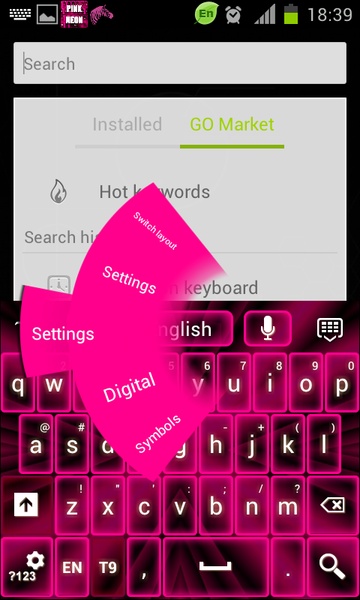 Pink Neon Keyboard GO - Preview 4