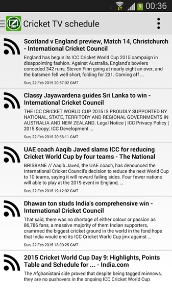 Cricket TV schedule - Preview 1