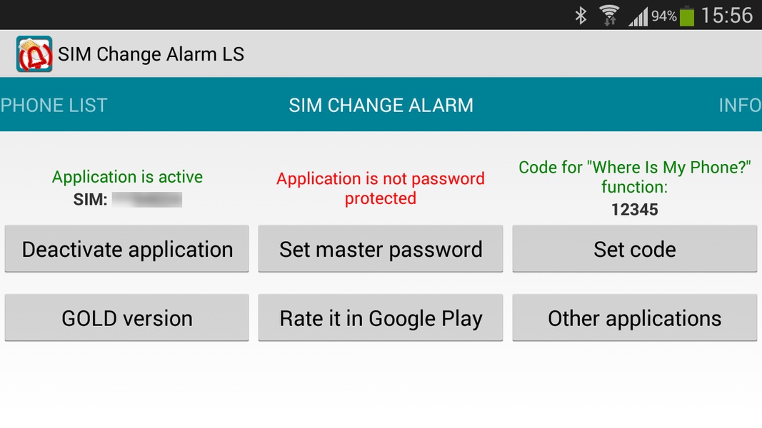 SIM Change Alarm LS - Preview 2
