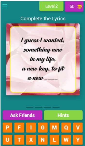 SingMe - Lyrics Quiz Game - Preview 2