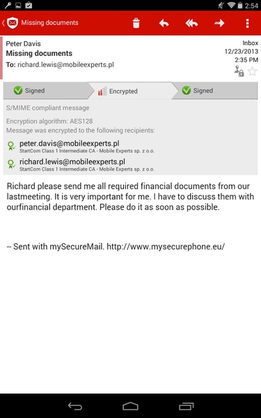 mySecureMail - Preview 2