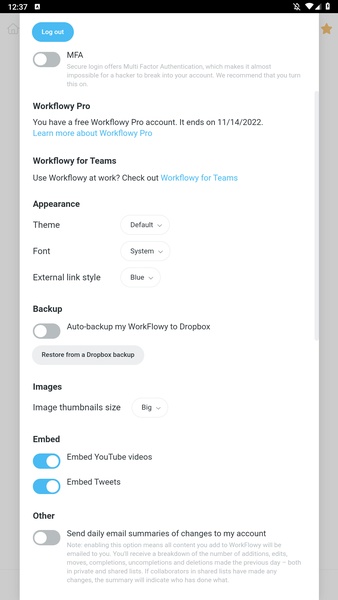 WorkFlowy - Preview 8