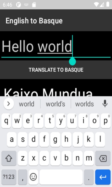 English to Basque Translator - Preview 3