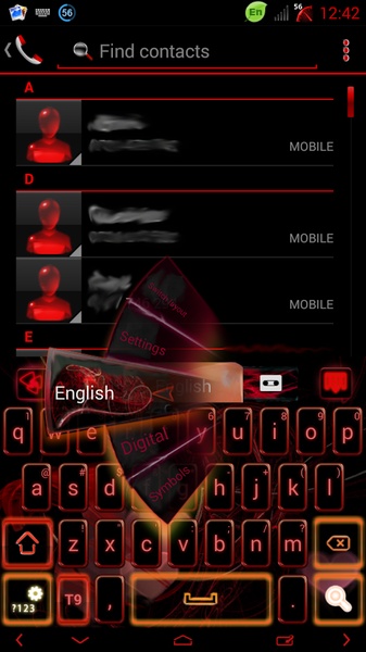Heart Flame GO Keyboard Theme - Preview 8