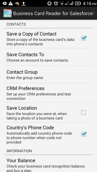 Business Card Reader for SalesforceIQ CRM - Preview 5