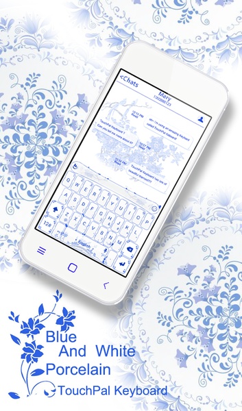 TouchPal SkinPack Blue and White Porcelain - Preview 4